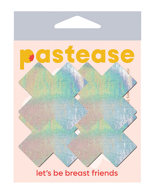 Pastease Pastease Premium Petites Holographic Plus X - Silver O/S Pack of 2 Pair