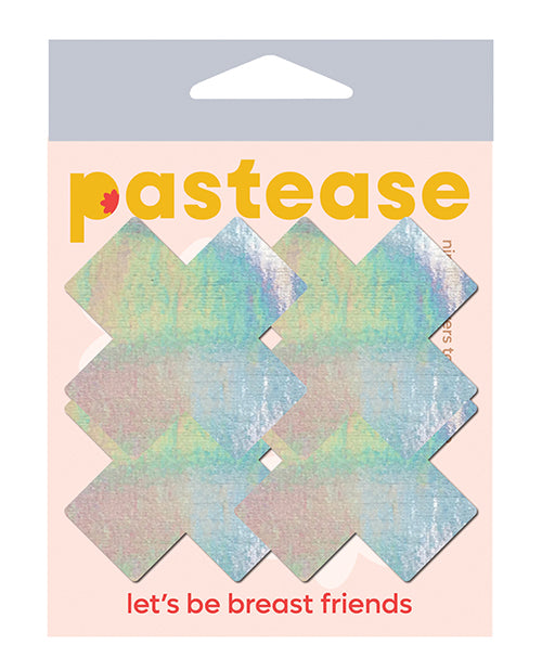 Pastease Pastease Premium Petites Holographic Plus X - Silver O/S Pack of 2 Pair