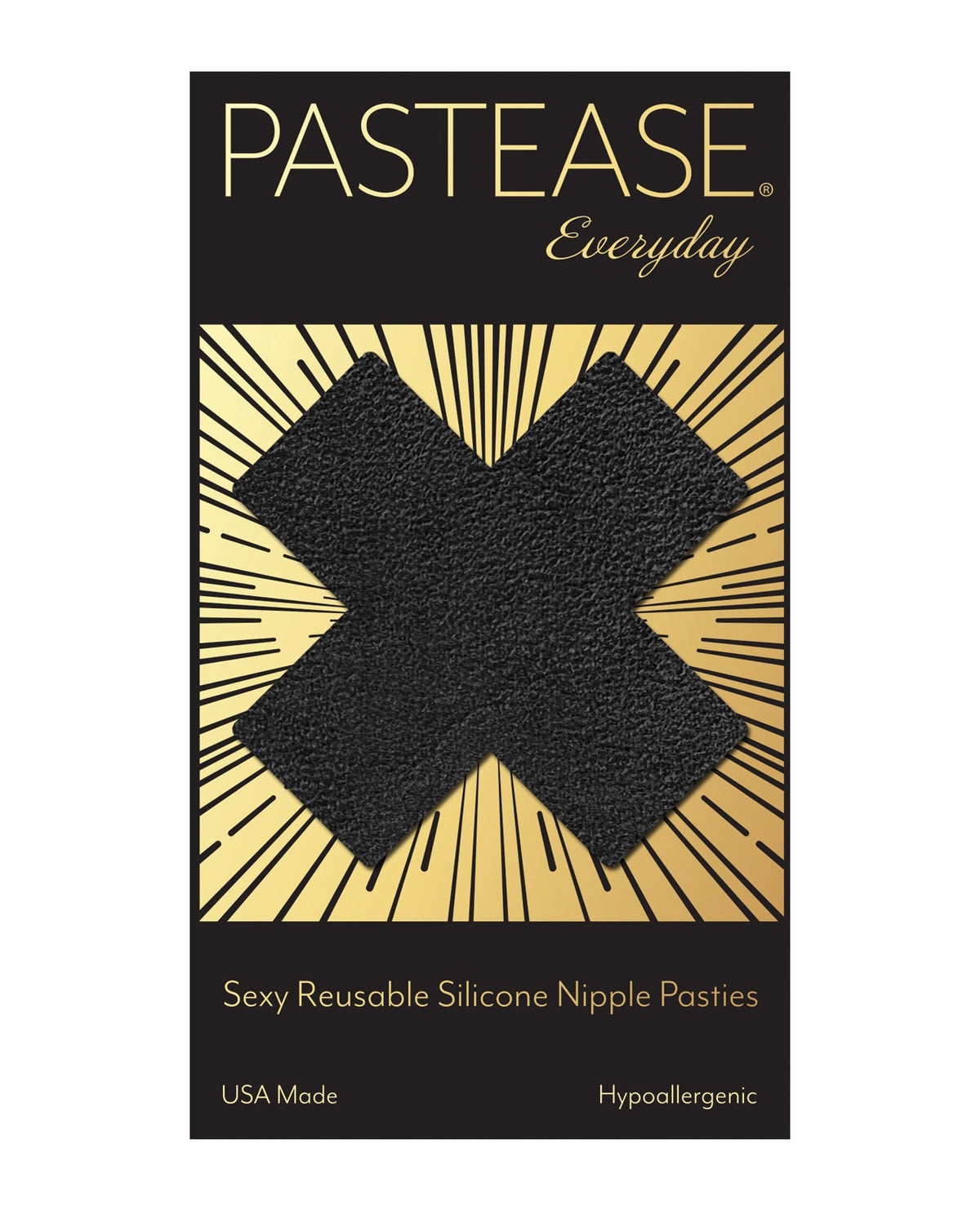 Pastease Pastease Reusable Luxury Suede Cross - Black O/S