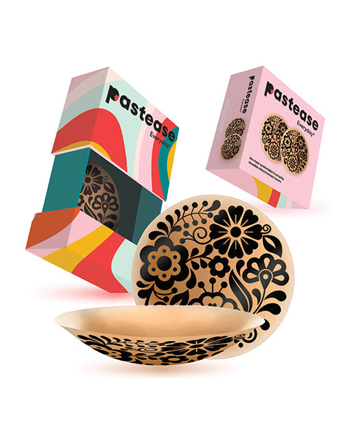 Pastease Pastease HALOS Silicone Floral Nipple Covers w/Travel Box - Bloom D+ Cup 10 or More Uses