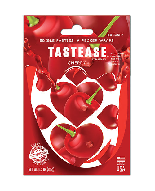 Pastease Pastease Tastease Edible Pasties & Pecker Wraps - Cherry O/S