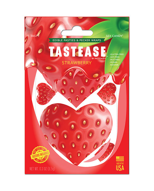 Pastease Pastease Tastease Edible Pasties & Pecker Wraps - Strawberry O/S