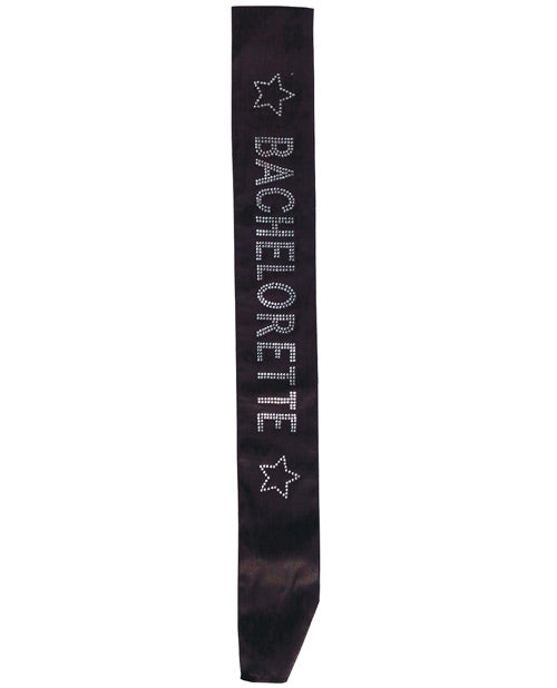 OMG International Bachelorette Sash w/Crystals - Black