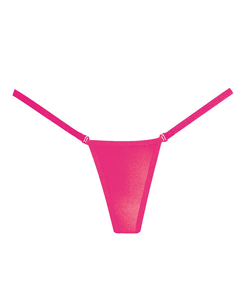 Adore Adore Between the Cheats Wetlook Panty Hot Pink O/S