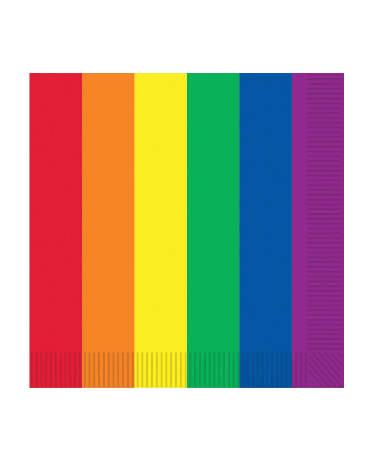Beistle Pride Luncheon Napkins - Rainbow Pack of 16