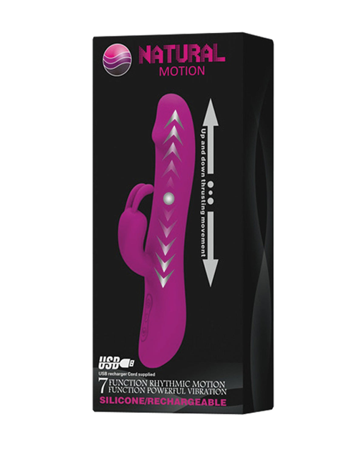 Pretty Love Pretty Love Natural Motion Thrusting Rabbit 7 Functions - Fuchsia