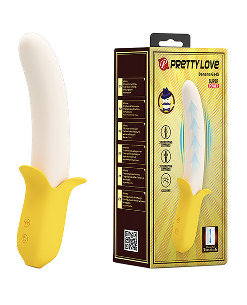Pretty Love Pretty Love Banana Geek Thrusting Vibrator - Yellow