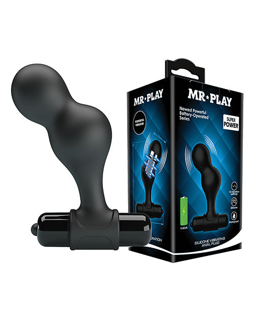 Mr. Play Mr. Play Silicone Anal Vibro Plug - Black