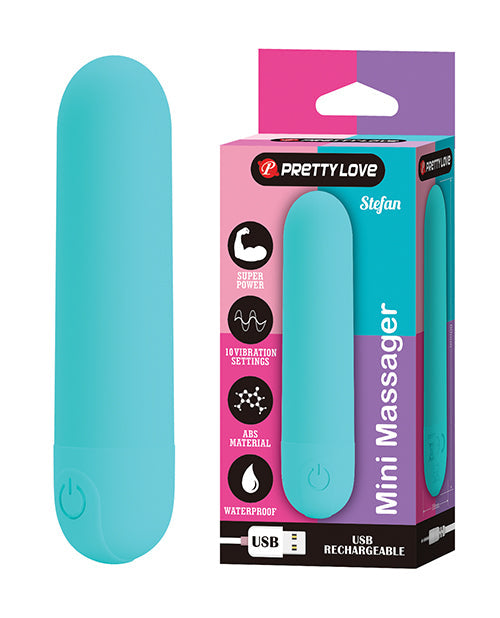 Pretty Love Pretty Love Stefan Mini Massager Bullet - Aqua