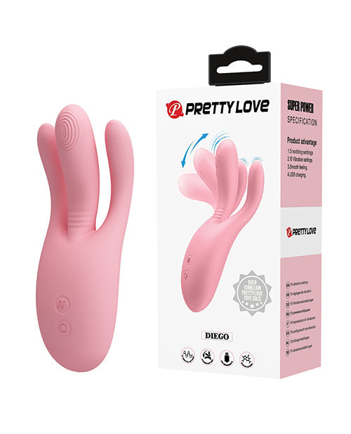 Pretty And Pink Pretty Love Diego Nodding Vibrator - Pink