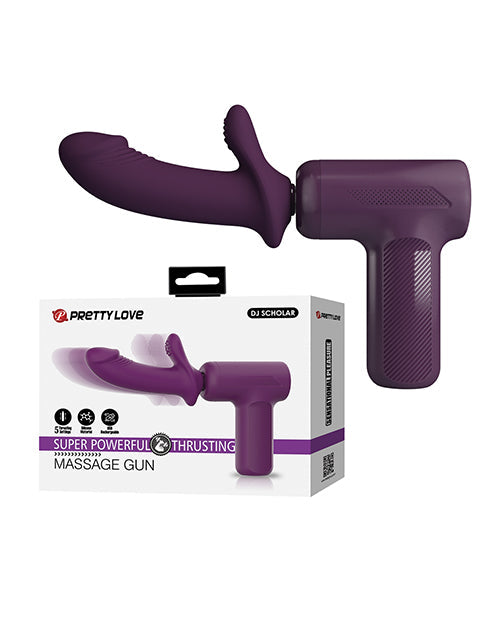 Pretty Love Pretty Love DJ Scholar Dual Thrusting Gun Massager - Purple