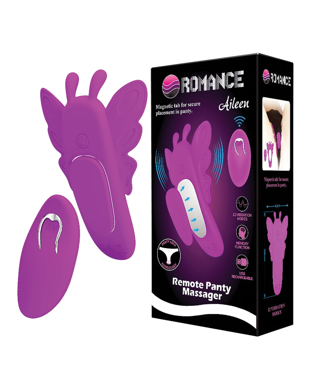 Pretty Love Pretty Love Romance Aileen Magnetic Butterfly Panty Vibe - Fuchsia