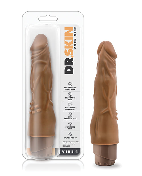 Dr. Skin Blush Dr. Skin Cock Vibe 8" Vibrating Cock - Mocha