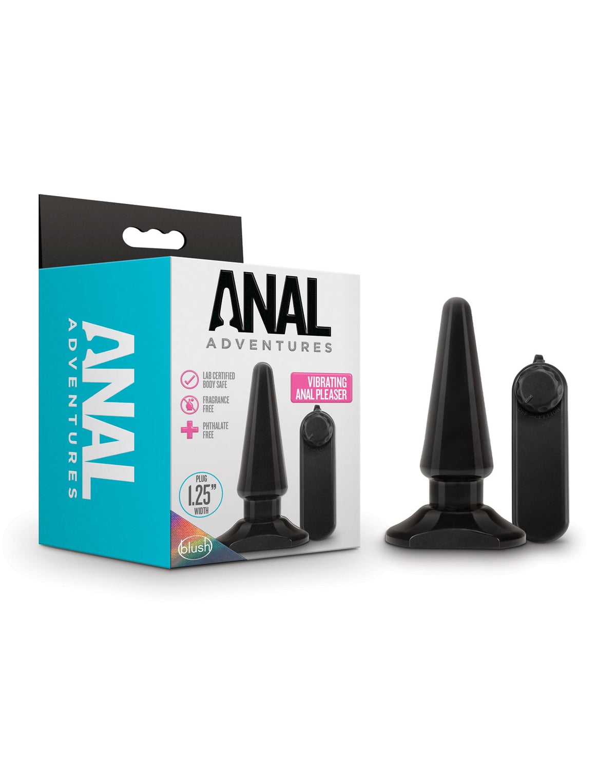 Anal Adventures Blush Anal Adventures Basic Vibrating Anal Pleaser - Black