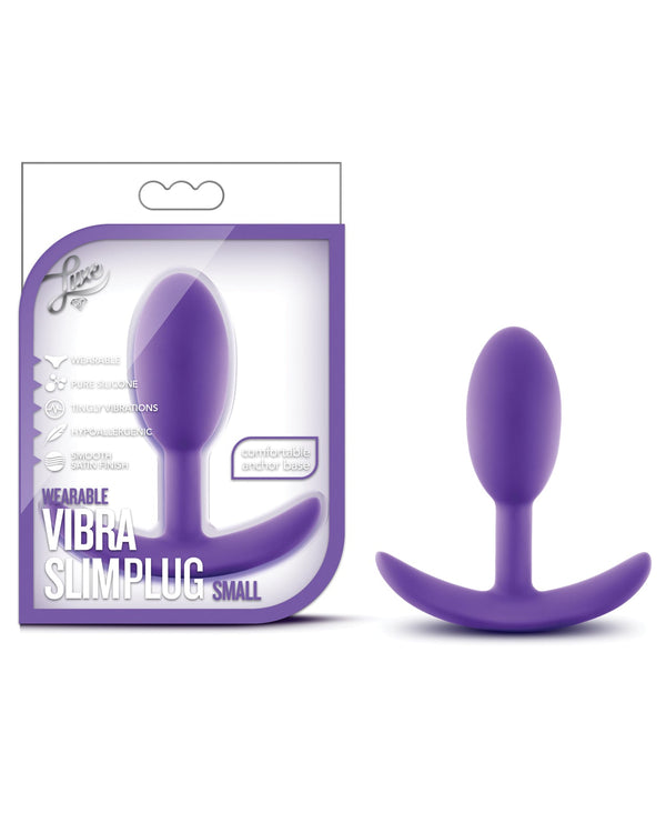 Luxe Blush Luxe Wearable Vibra Slim Plug Small - Purple