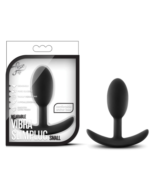 Luxe Blush Luxe Wearable Vibra Slim Plug Small - Black