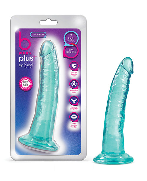 B Yours Plus Blush B Yours Plus 7" Lust n' Thrust Dildo - Teal