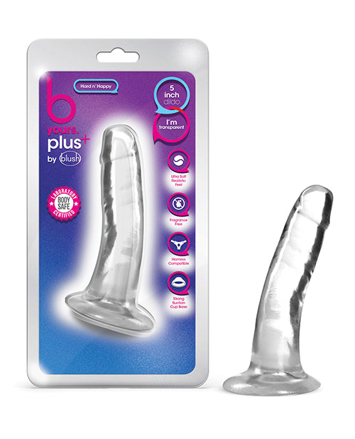 B Yours Plus Blush B Yours Plus 5" Hard n' Happy Dildo - Clear