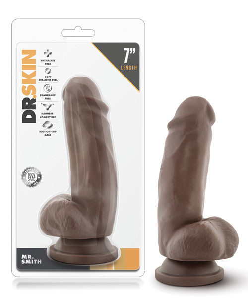 Dr. Skin Blush Dr. Skin Mr. Smith 7" Dildo w/Suction Cup - Chocolate