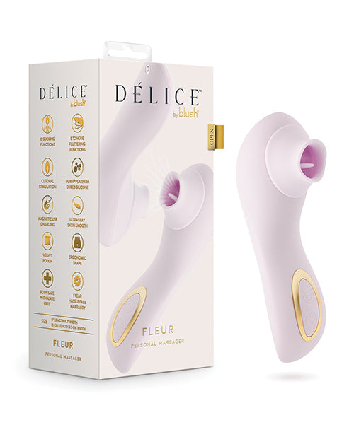 Delice Blush Delice Fleur Suction Vibe - Barely Purple