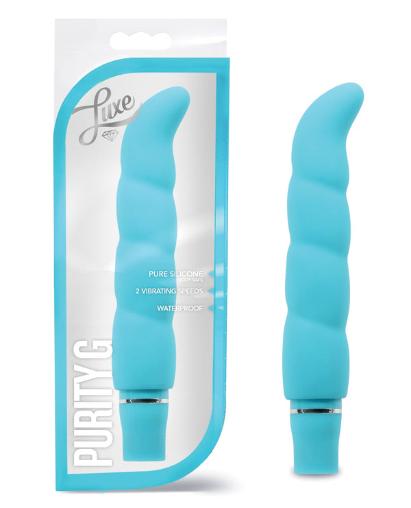 Luxe Blush Luxe Purity G Silicone Vibrator - Aqua