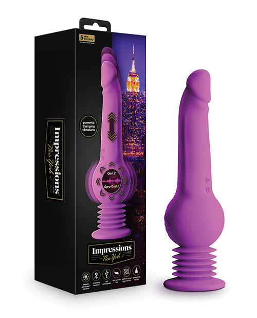 Impressions Blush Impressions New York Gyro Quake Dildo - Purple