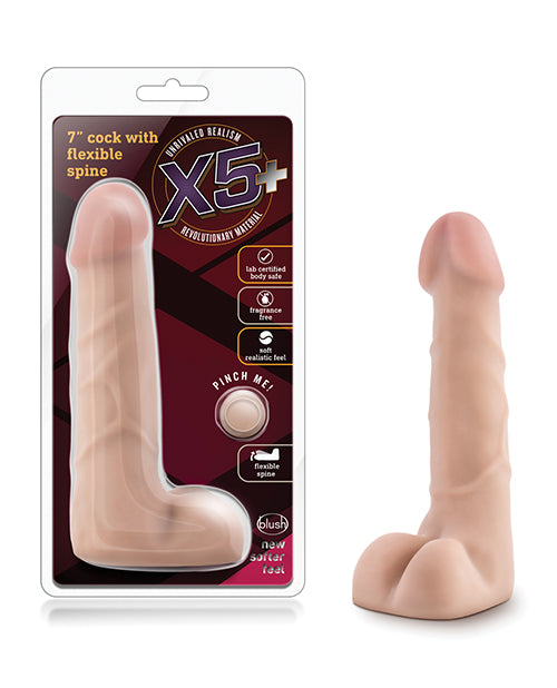 X5 Plus Blush X5 Plus 7" Cock w/Flexible Spine