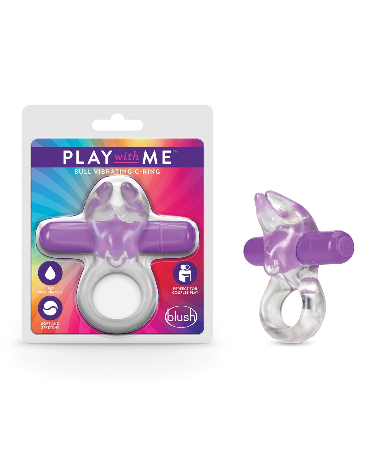 Play With Me Blush Play With Me Bull Vibrating C Ring - Purple