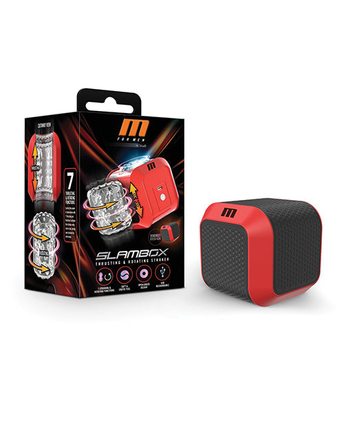 M for Men Blush M for Men SlamBox Thrusting & Rotating Stroker - Red