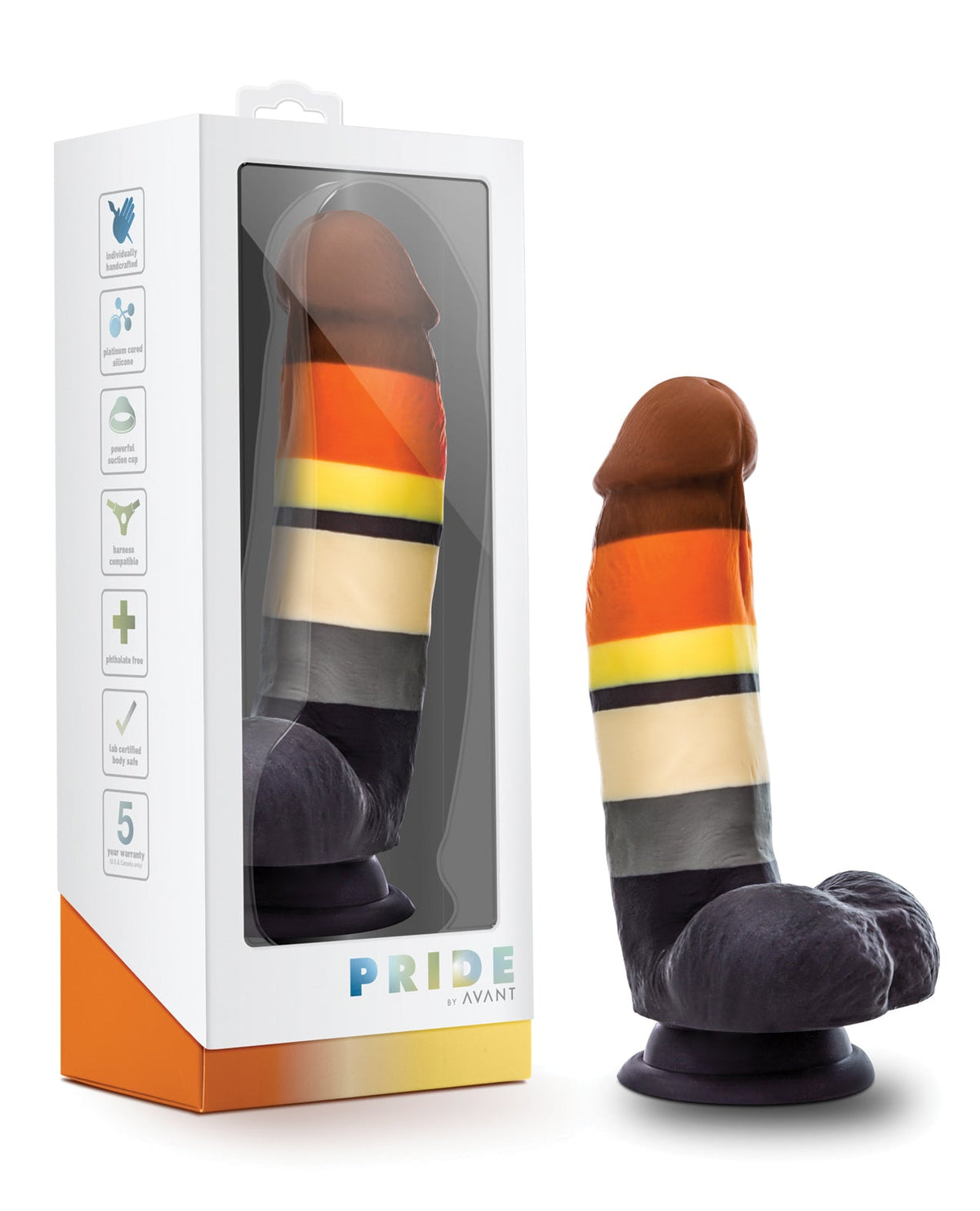 Avant Blush Avant P9 Bear Pride Dildo - Multi Color