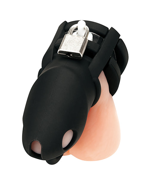 Blue Line Blue Line 2" Silicone Mini Cock Cage With Ball Divider - Black