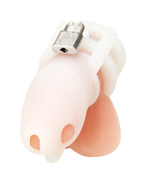 Blue Line Blue Line 2" Silicone Mini Cock Cage With Ball Divider - White