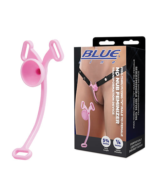 Blue Line Piss-thru Flying "V" Male to Female No Nub Feminizer Transformation Device