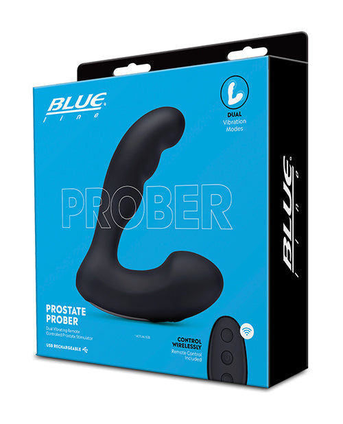 Blue Line Blue Line Vibrating Prostate Prober w/Remote - Black