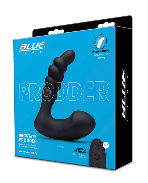 Blue Line Blue Line Vibrating Prostate Prodder w/Remote - Black