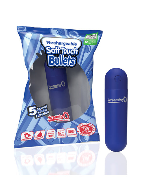 Screaming O Screaming O Soft Touch Rechargeable Bullet - Blue