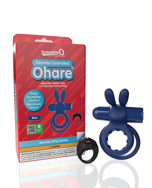 Screaming O Screaming O Ohare Remote Controlled Vibrating Ring - Blue