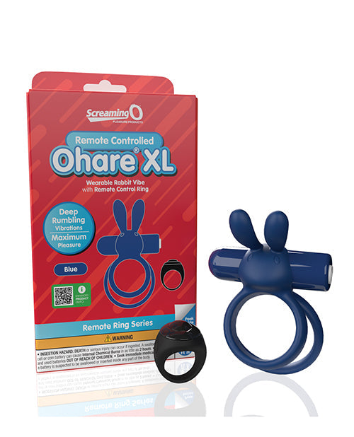 Screaming O Screaming O Ohare Remote Controlled Vibrating Ring - XL Blue
