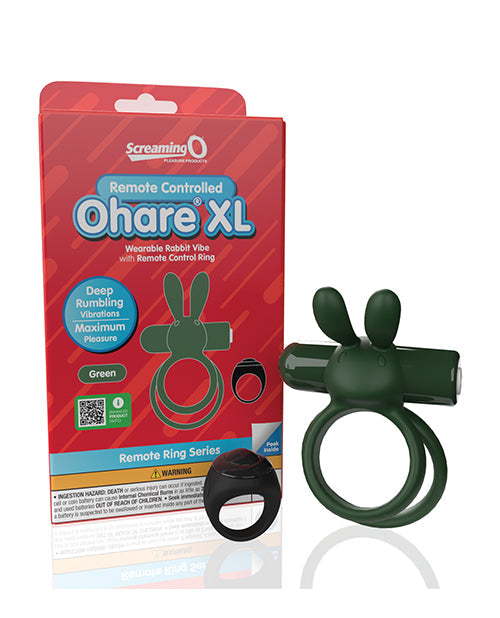 Screaming O Screaming O Ohare Remote Controlled Vibrating Ring - XL Green