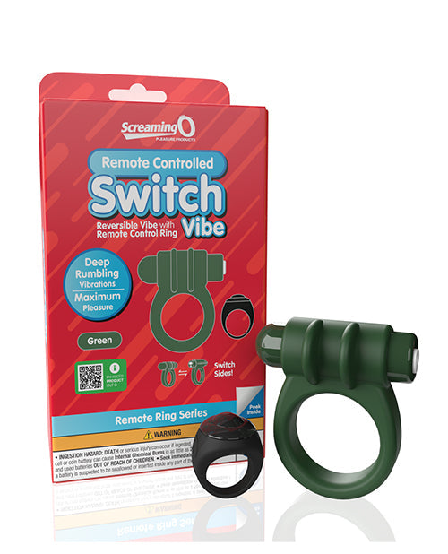 Screaming O Screaming O Switch Remote Controlled Vibrating Ring - Green