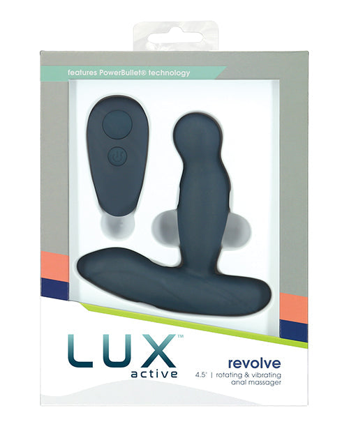Lux Active Lux Active Revolve 4.5" Rotating & Vibrating Anal Massager - Dark Blue