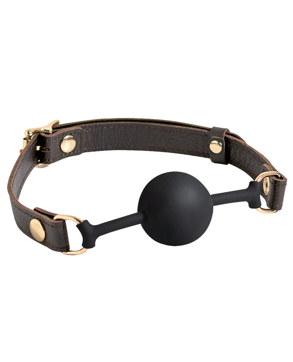 Spartacus Spartacus Silicone Ball Gag - Brown Leather Strap 43 mm Ball