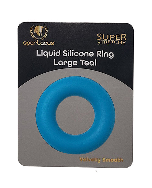 Spartacus Spartacus Liquid Silicone Cock Ring Large - Teal