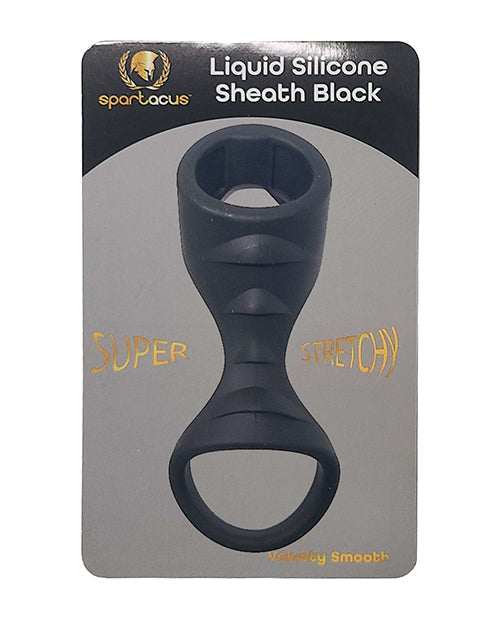 Spartacus Spartacus Liquid Silicone Cock and Ball Sheath - Black