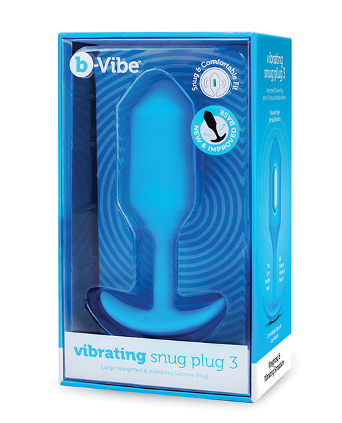 b-vibe b-Vibe Vibrating Snug Plug - Large Blue