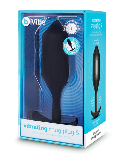 b-vibe b-Vibe Vibrating Snug Plug - XXLarge Black