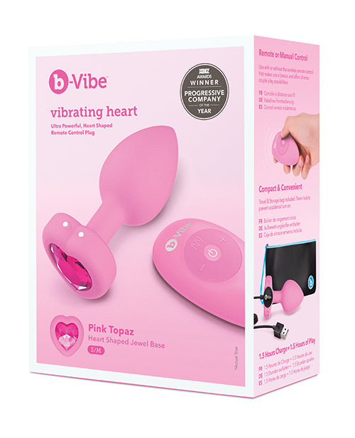 b-vibe b-Vibe Vibrating Heart Plug S/M - Pink