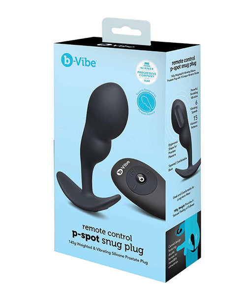 b-vibe b-Vibe Remote Control P-Spot Snug Plug - Black