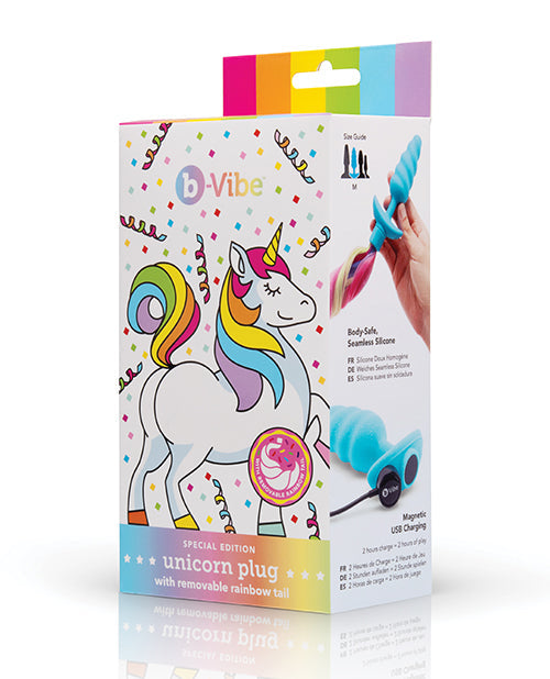 b-vibe b-Vibe Unicorn Tail Vibrating Butt Plug - Special Edition