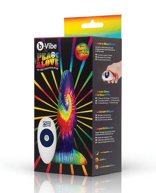 b-vibe b-Vibe Peace & Love Tie-Dye Rimming Plug - Special Edition